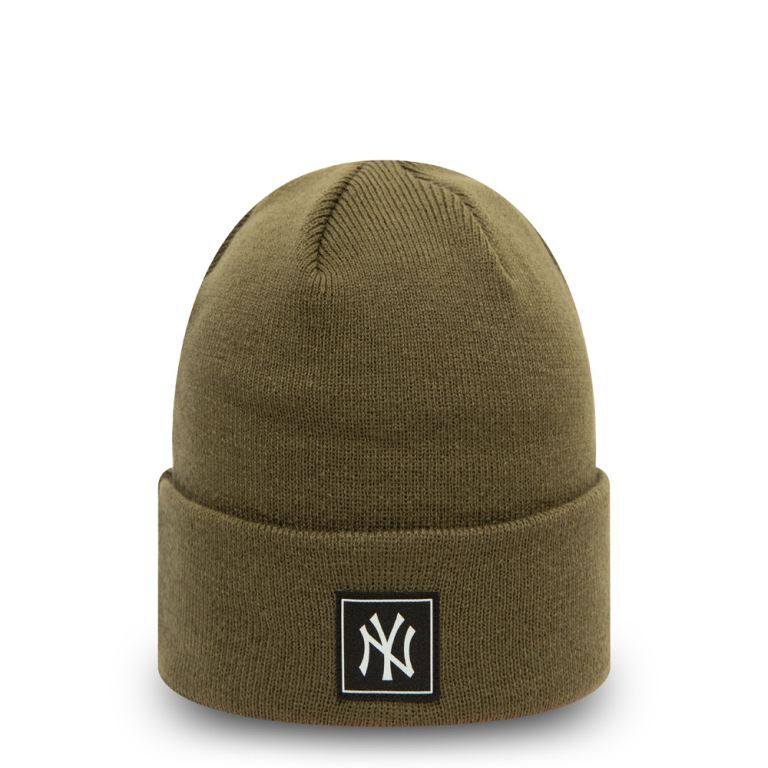 Gorras New Era Beanies Verdes - New York Yankees Printed Patch 68573GIDV